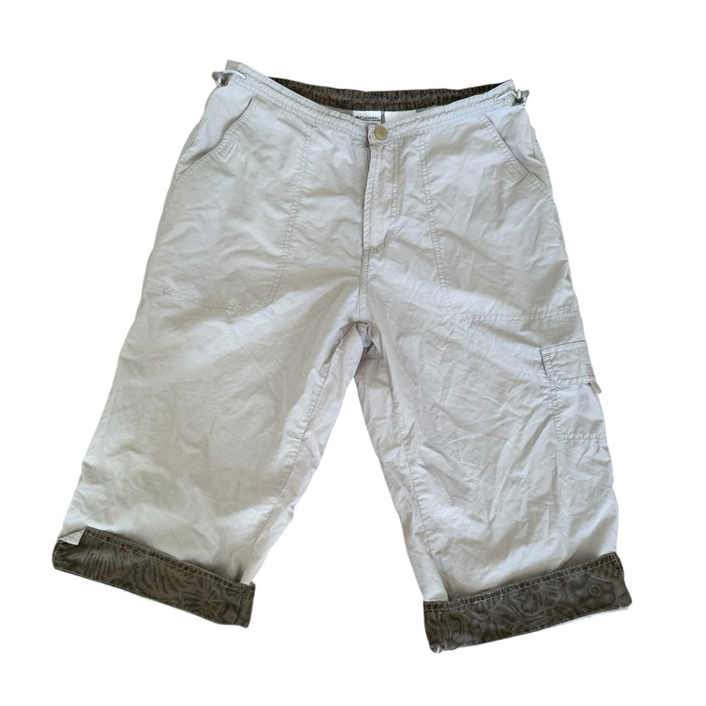 Columbia Beige Capri Pants Cropped Outdoor Hiking Camping Size M